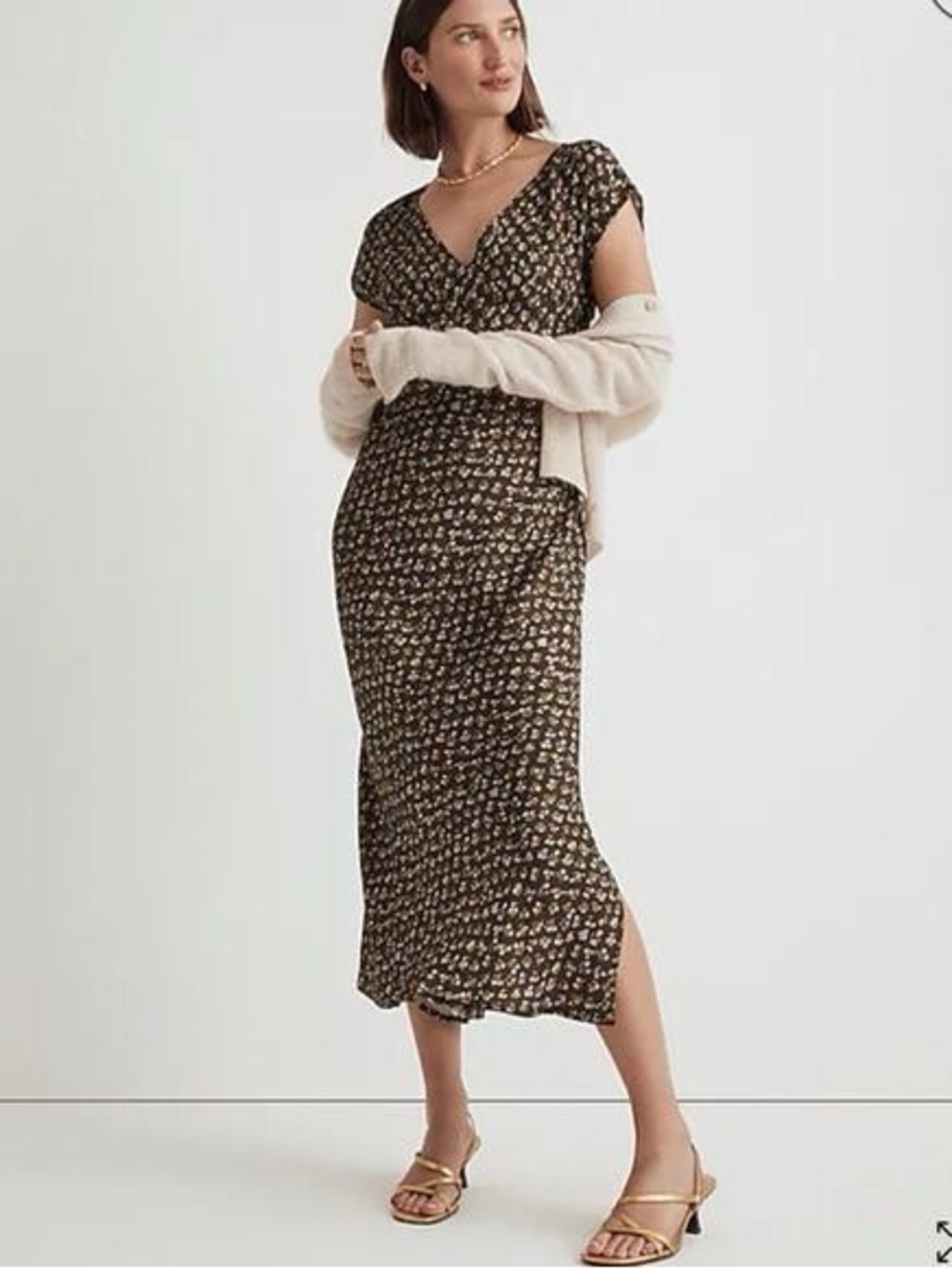 Madewell agree  Floral Maxi Dress with Cream & Pale Yellow Blossoms